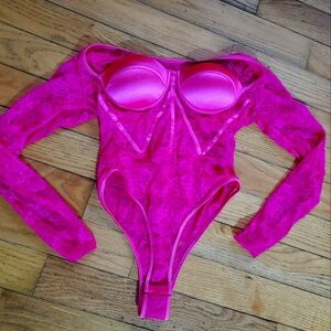 Pink Lace Bodysuit
